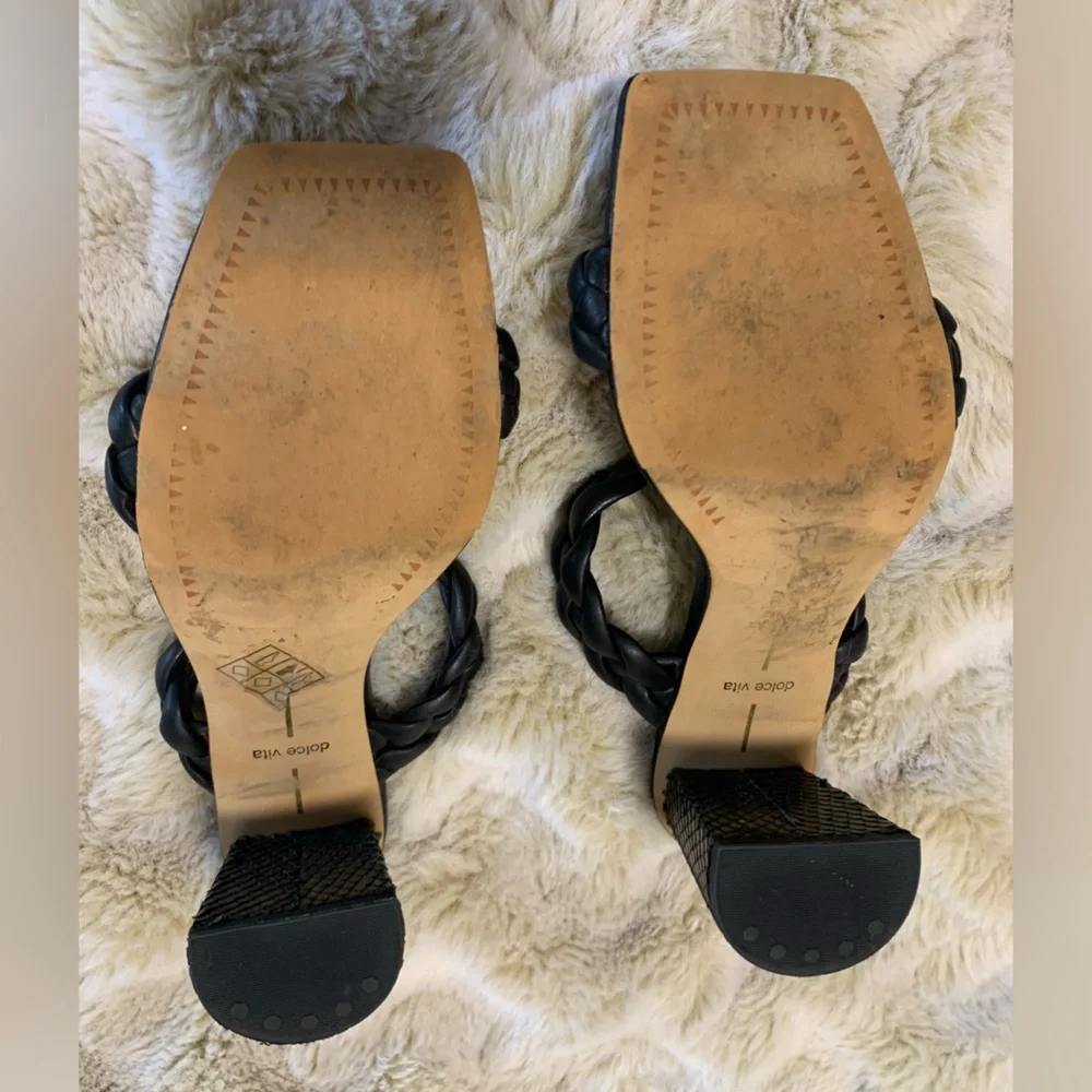 LIKE NEW!! Dolce Vita Black Braided Women's Sandals - Picture 8 of 8